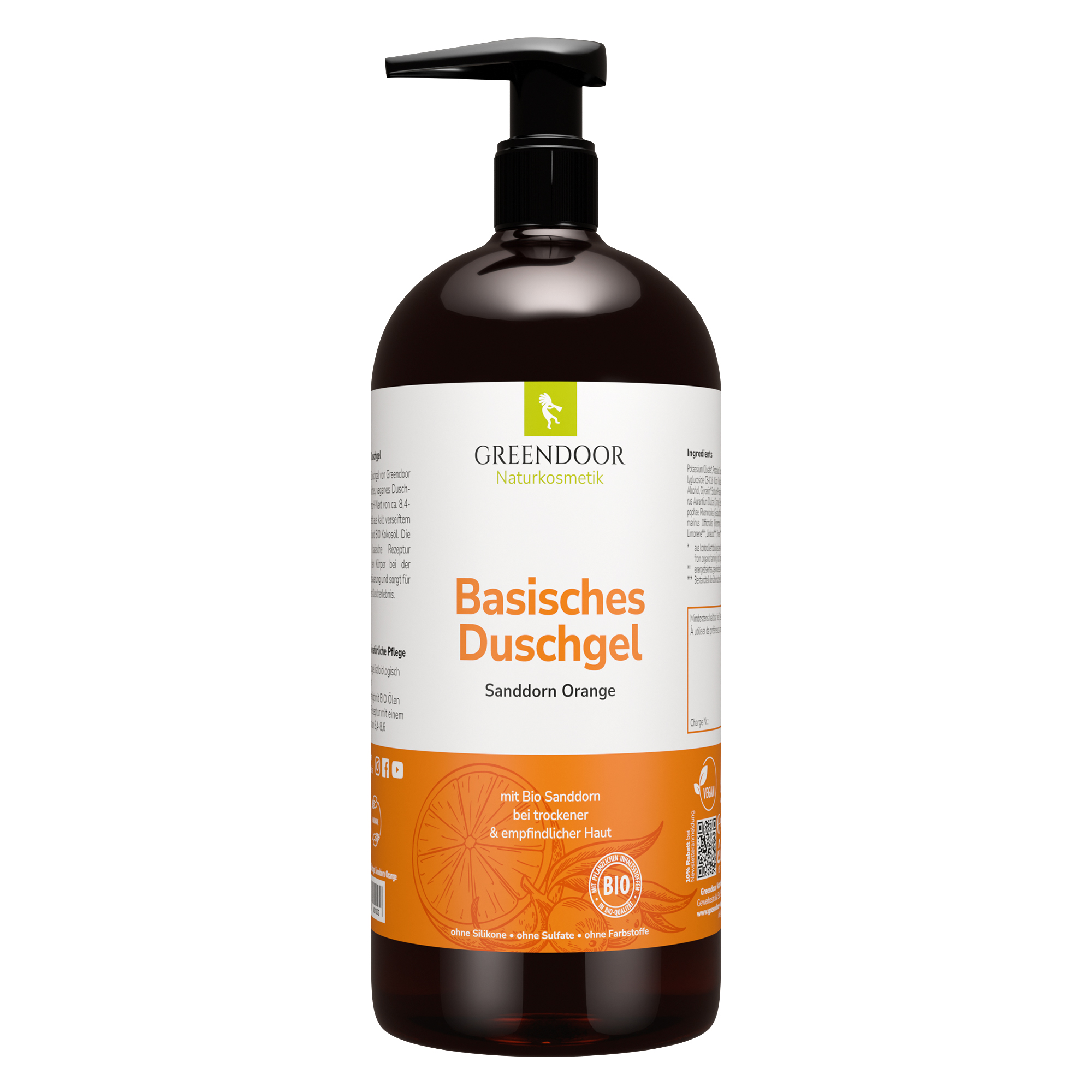 Basisches Duschgel XL Sanddorn Orange