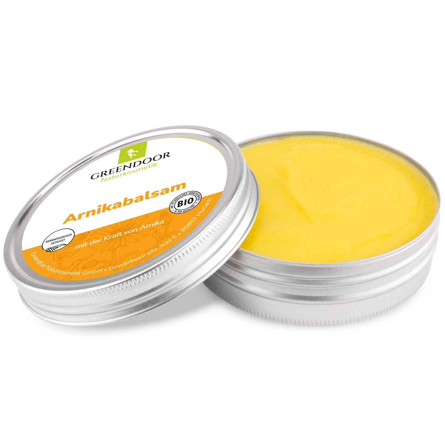 Greendoor Arnikabalsam, offene Dose