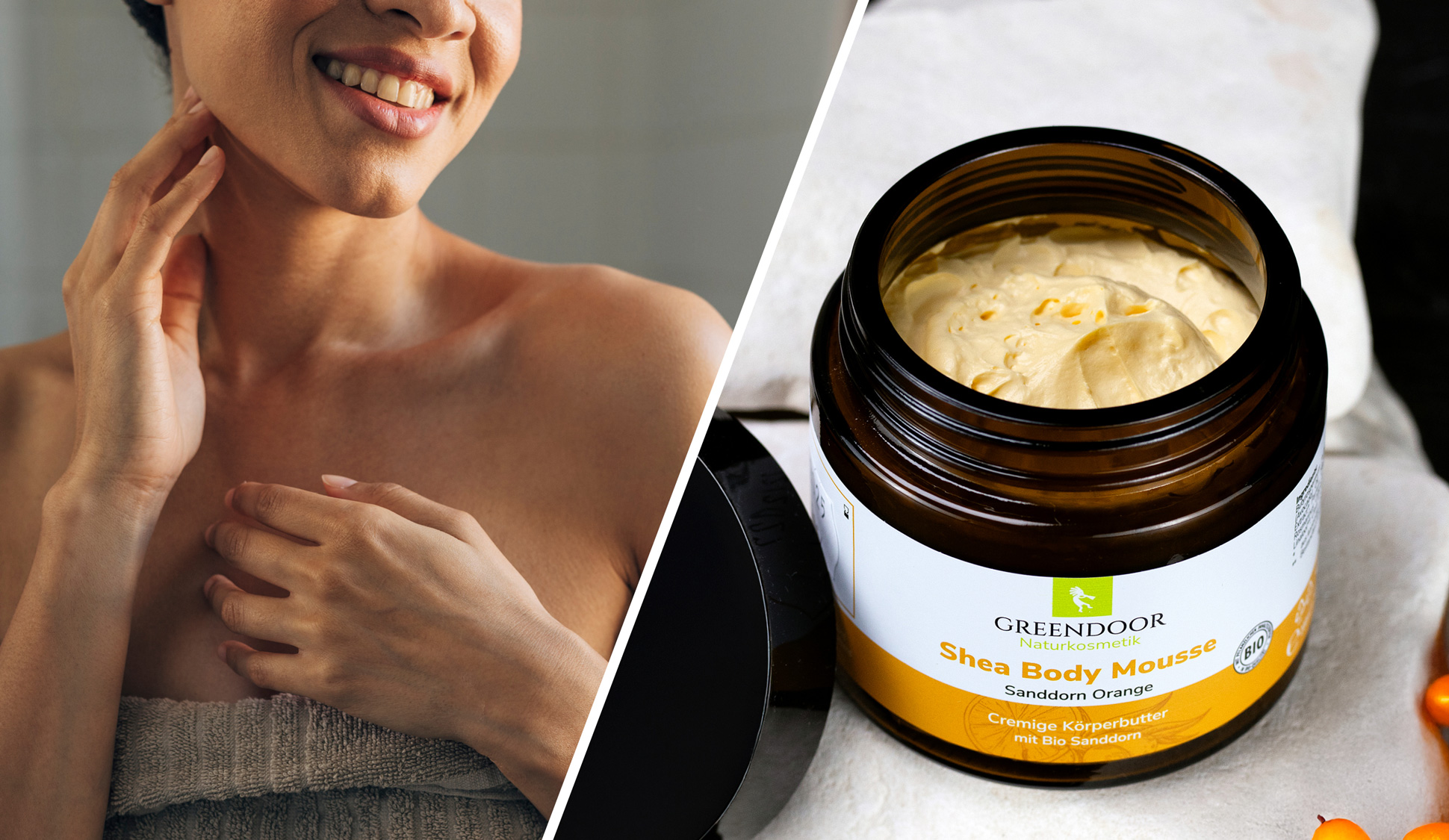 Greendoor Bodymousse Sanddorn Moodbild