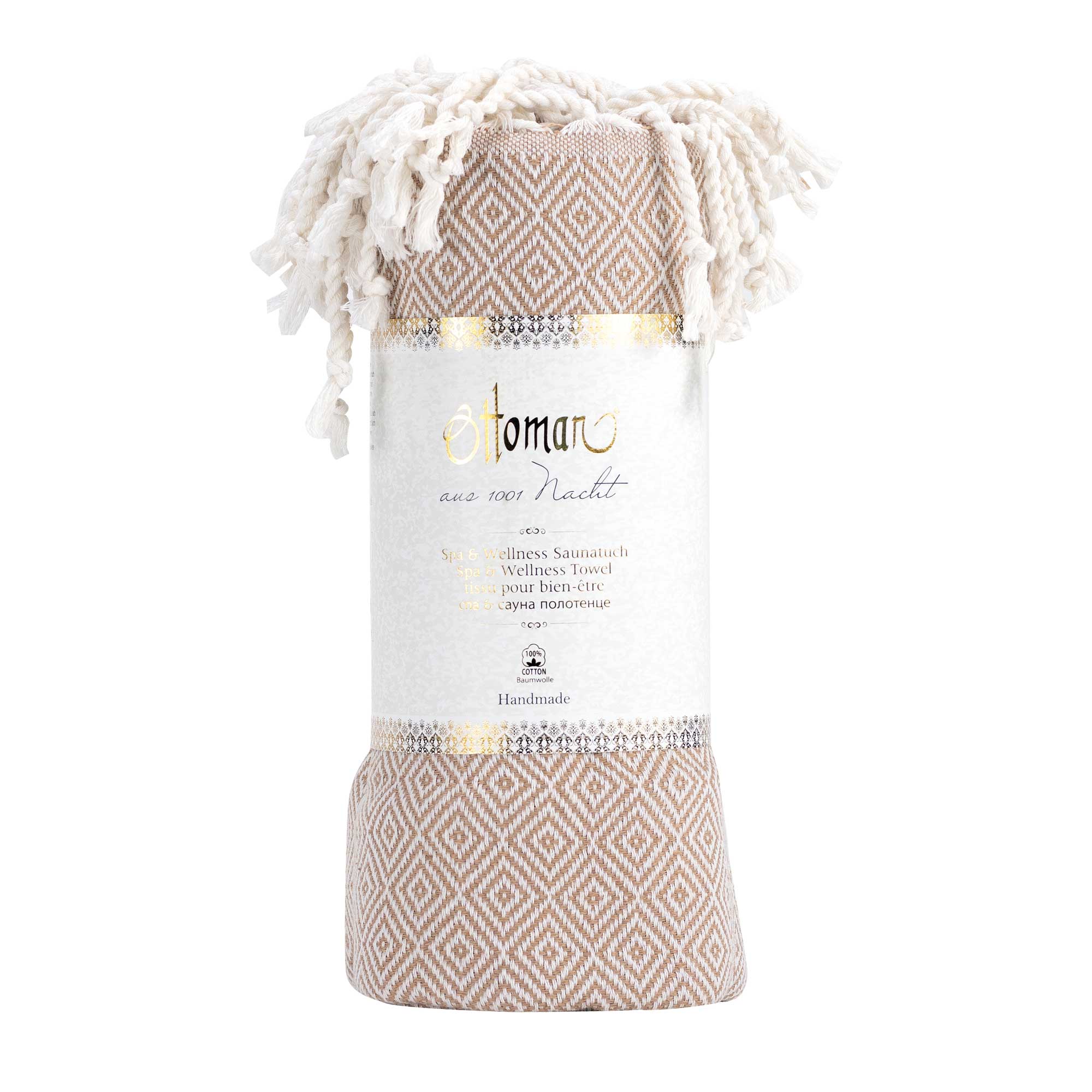 Hamam Tuch Rautenmuster cappuccino Hamam Tuch Cappuccino