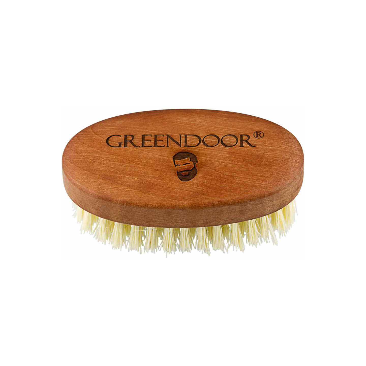 Greendoor vegane Bartbürste mit hellen Borsten